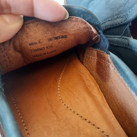 Frye Suede-Leather Loafer Flat Slip-On Casual Shoes Blue Men US8 main image 4